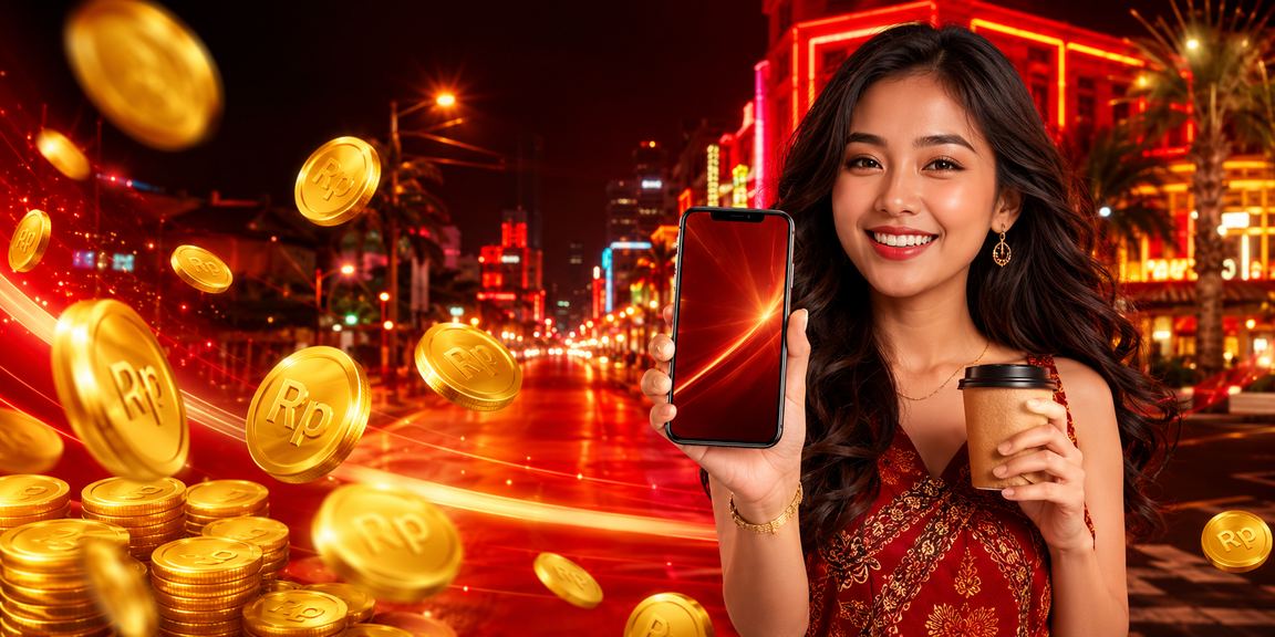 Pengguna Indonesia membaca informasi promosi bonus dax89 sambil minum kopi