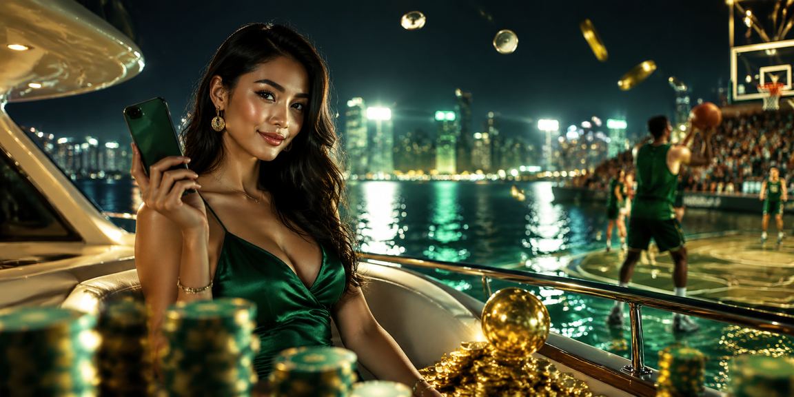 Model Vietnam melihat informasi taruhan basket dan bonus di platform dax89